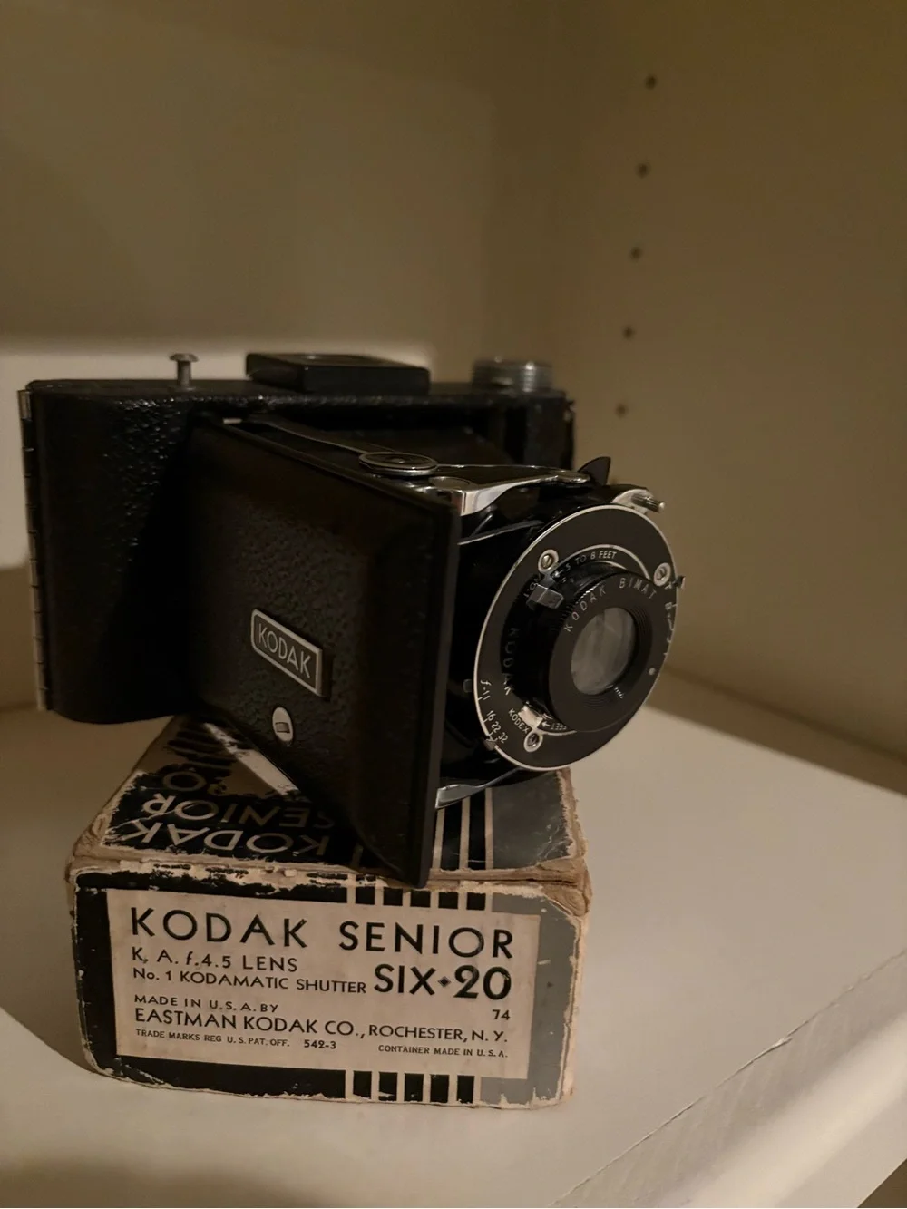 Kodak Black Art Deco Vintage Folding Six-20 Camera